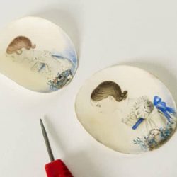 two miniature watercolour paintings - how to restore your watercolour
