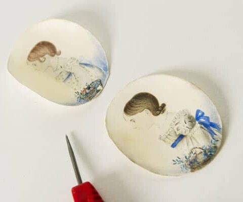 two miniature watercolour paintings - how to restore your watercolour