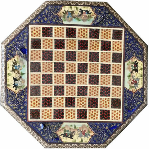Chess board before restoration