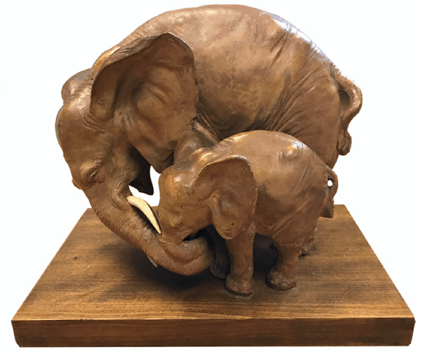 Elephant Sculpture Repair - After