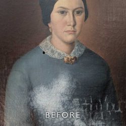 Mouldy Oil Painting - Lady - Before