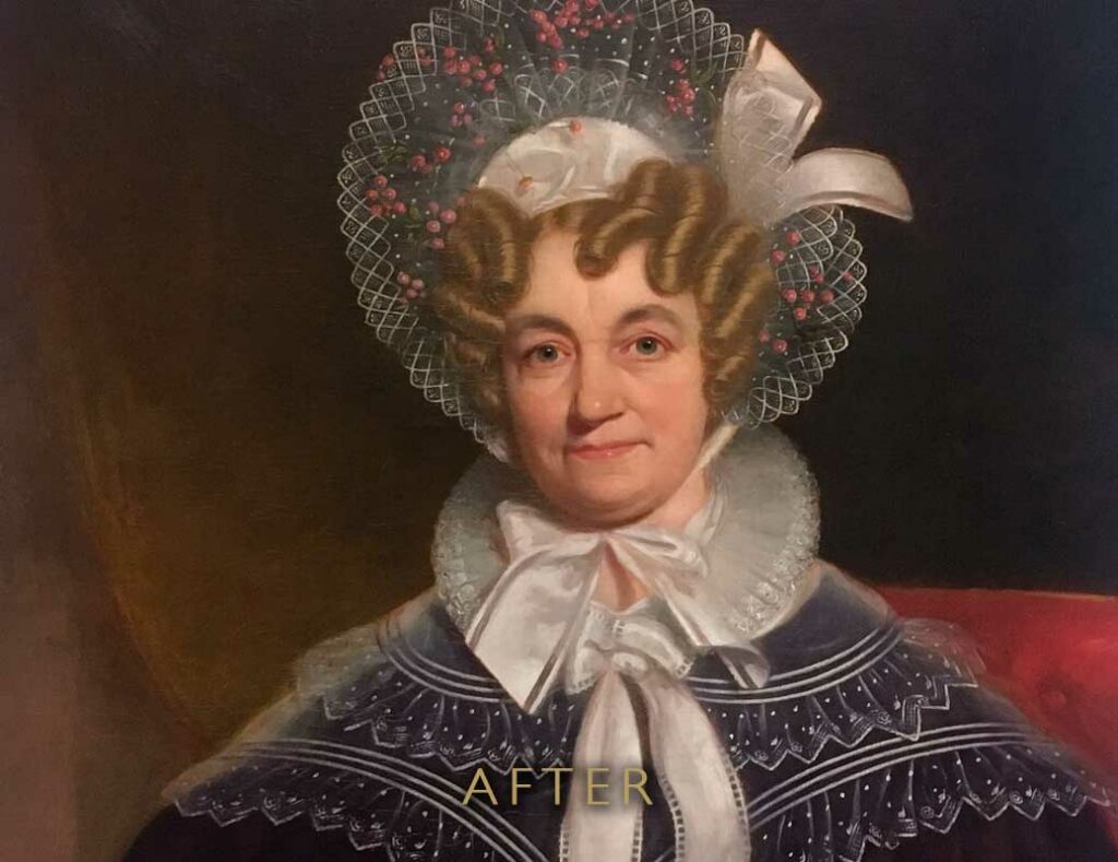 Oil Painting Tear Restoration - After