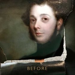 Oil Painting Tear Gentleman - Before