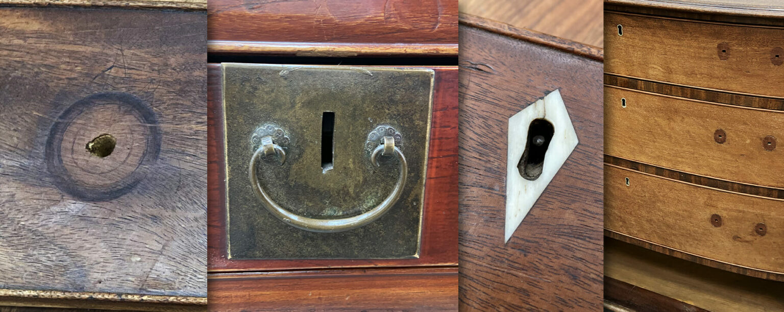 Historic handles analysing brassware to determine furniture age
