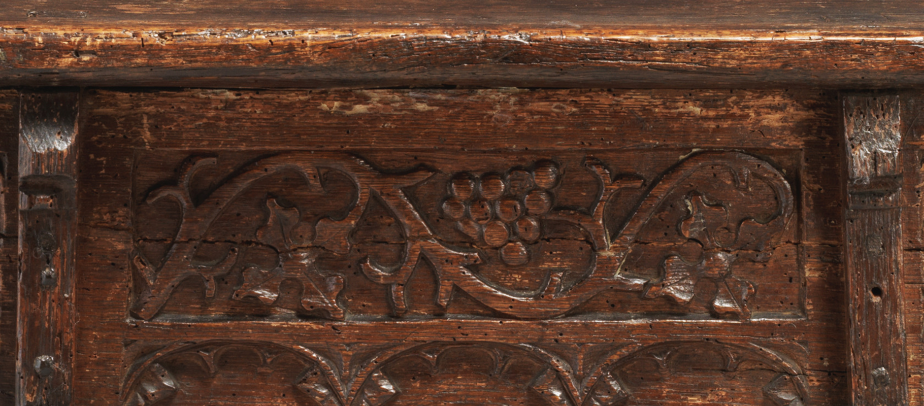 16th century stool carving