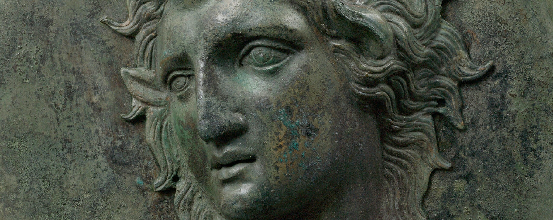 Bronze relief detail ancient bronze sculpture restoration