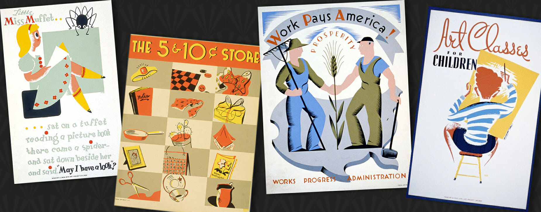 Mid century 1920s US posters