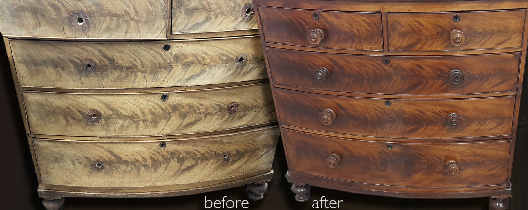 Chest of drawers stain varnish