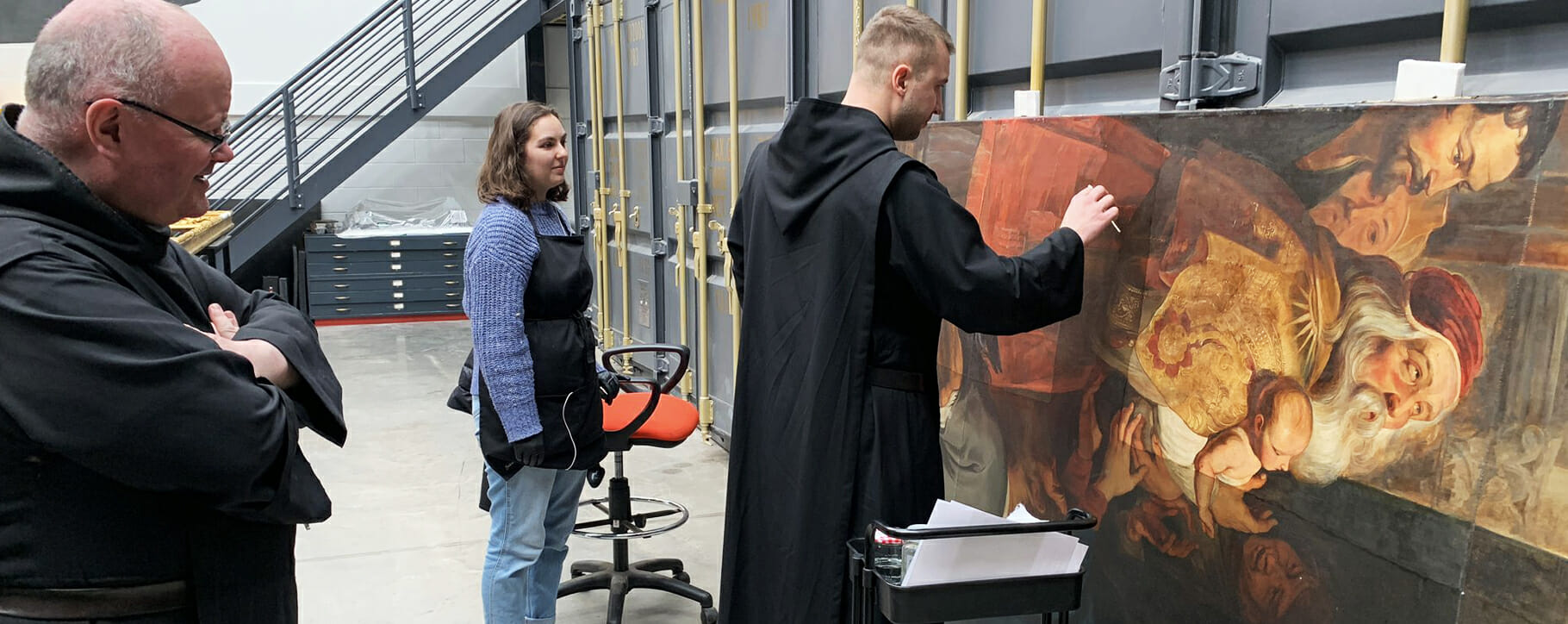 Fine Art Restoration Monk Visit