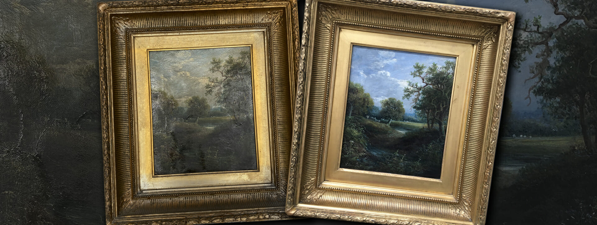 Small landscape painting frame restoration