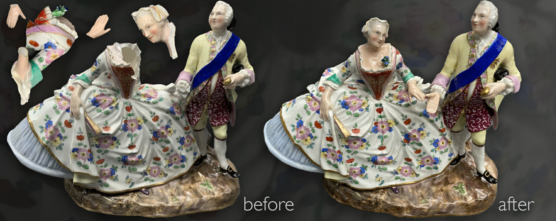 Meissen figurine restoration