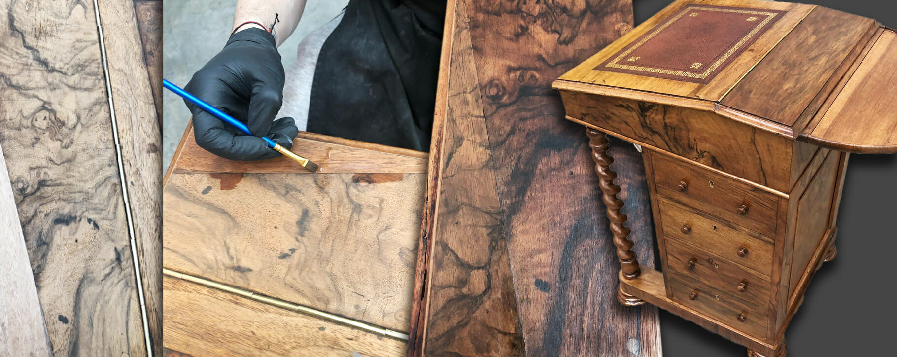 Desk veneer restoration