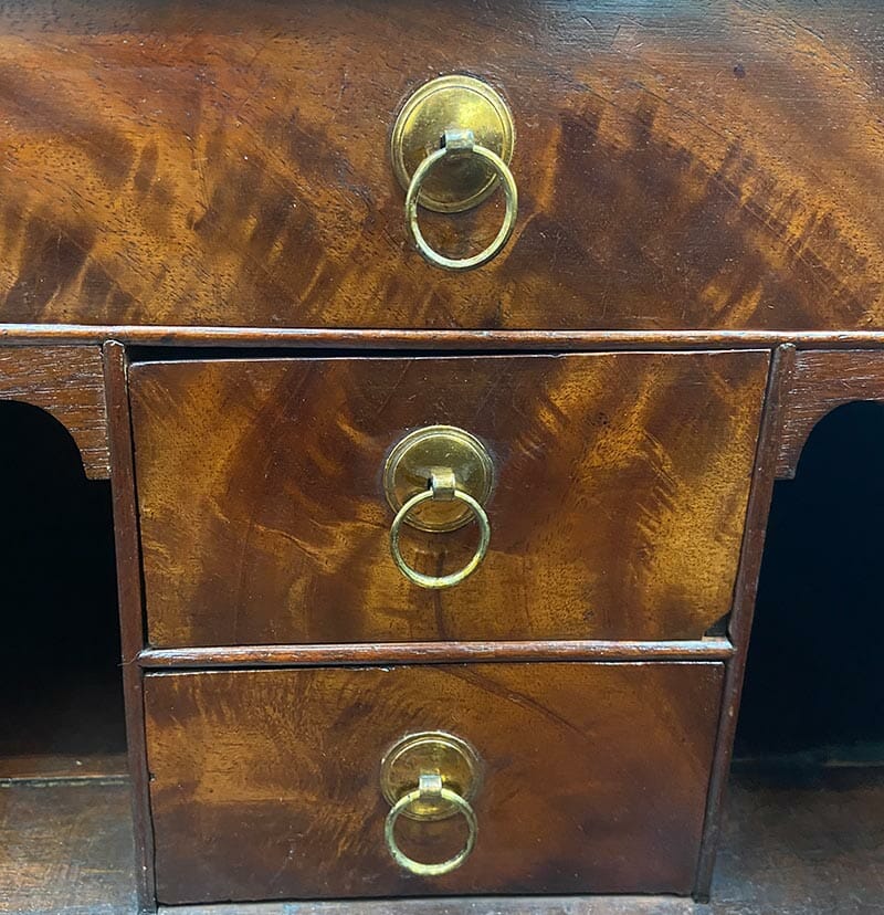 brass handles on antique drawers