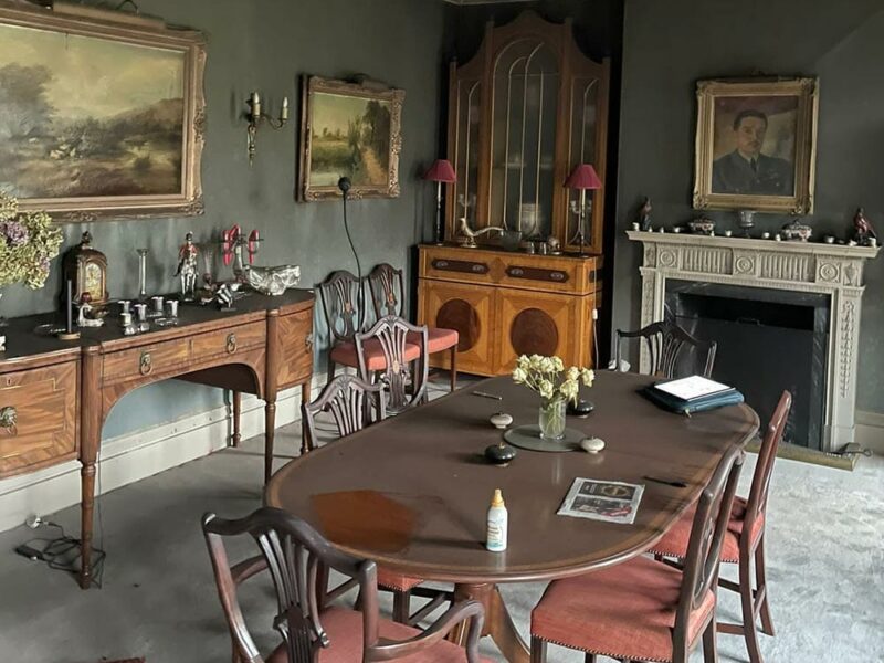 fire and smoke damaged room - fire damage restoration