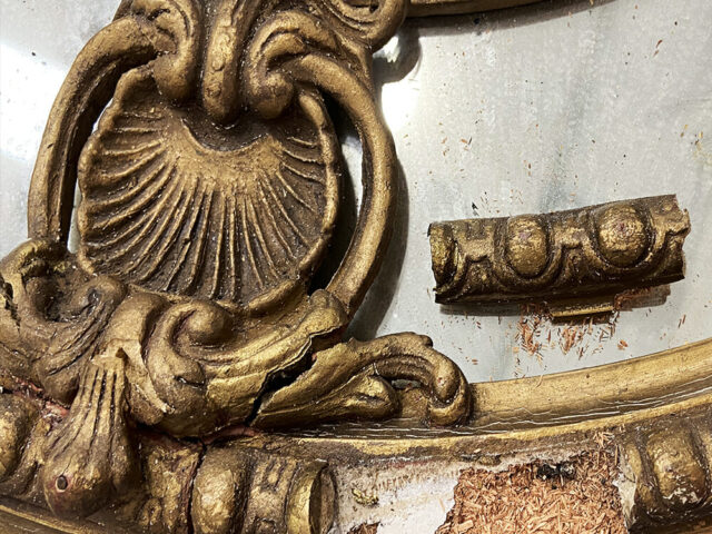 antique mirror frame restoration article