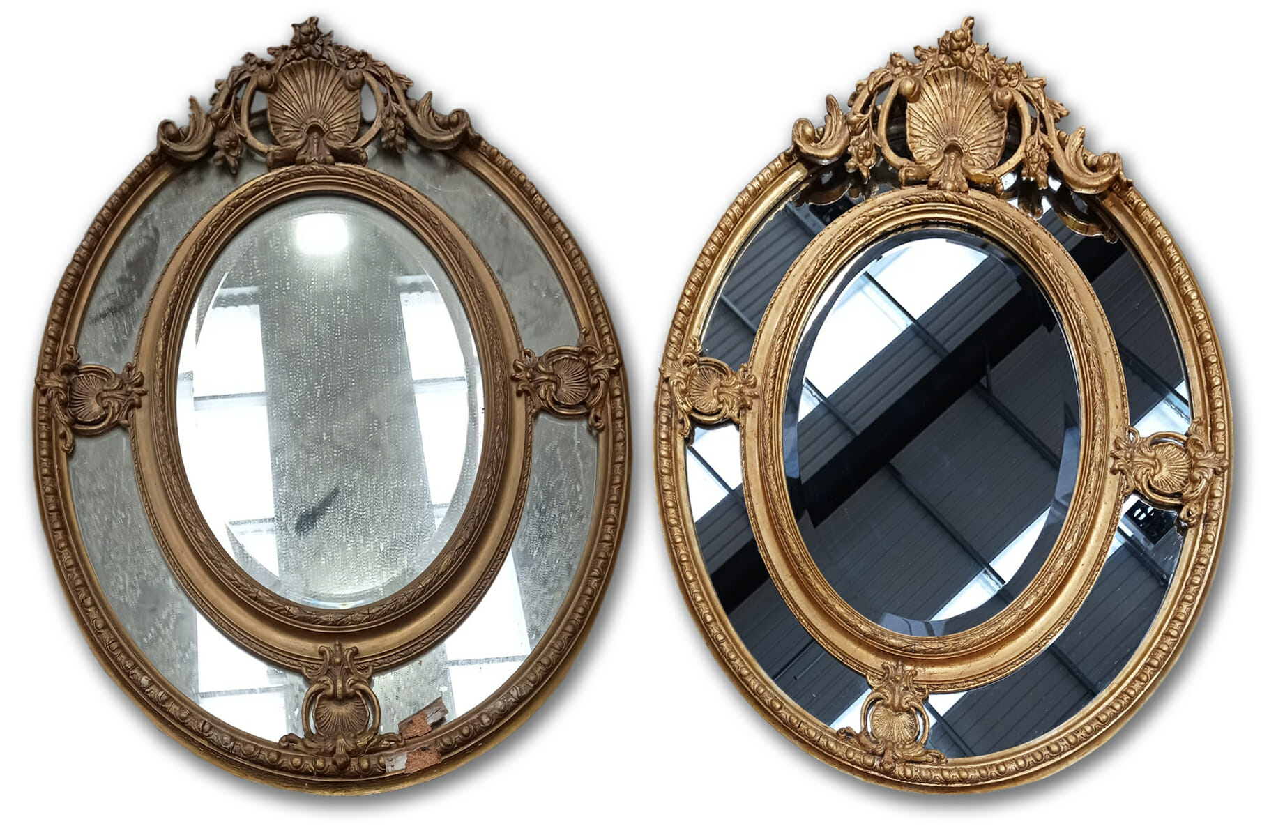 Mirror restoration oval