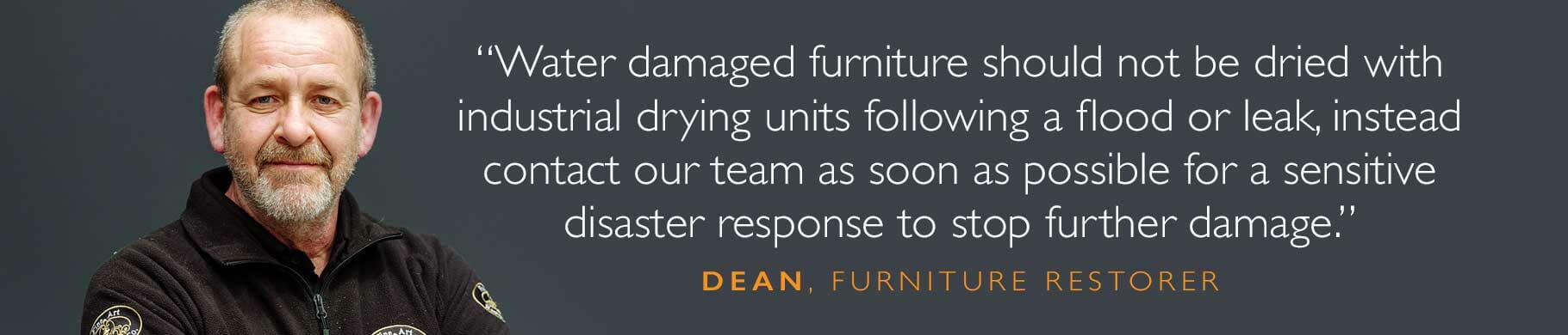 Dean water damaged furniture quote
