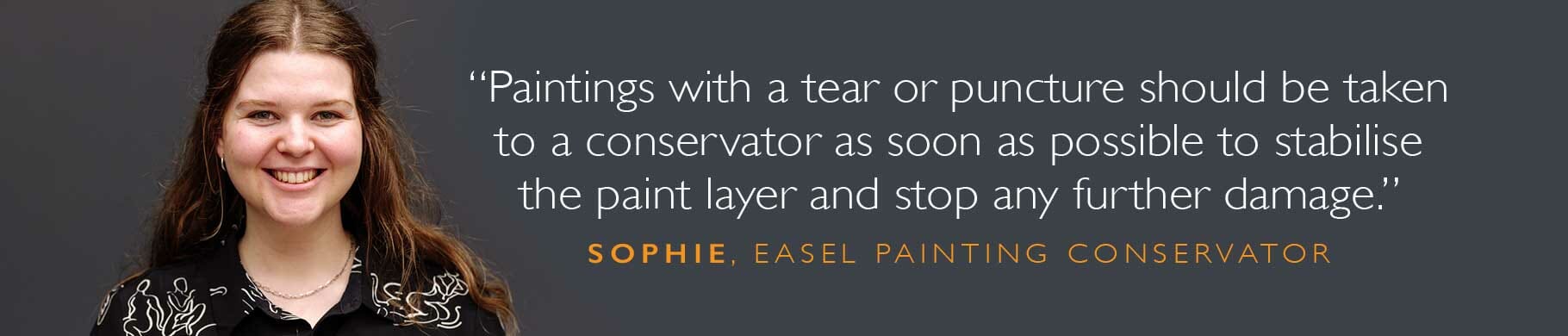 sophie quote about torn and punctured paintings
