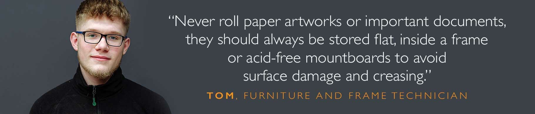 tom quote about never rolling paper artwork