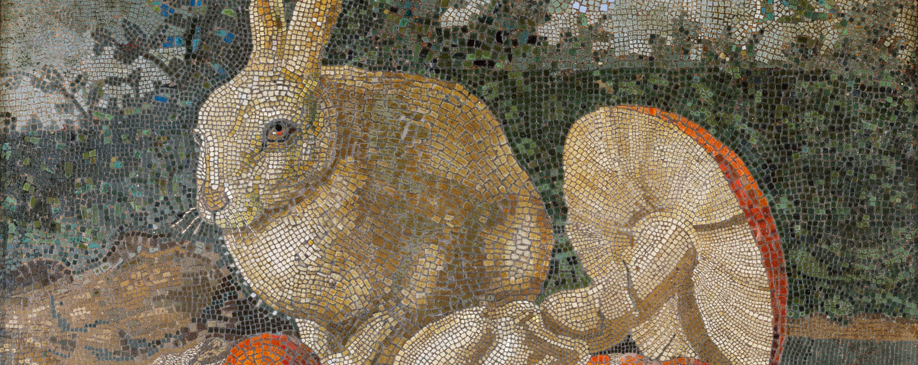 Bunny mosaic 19th century