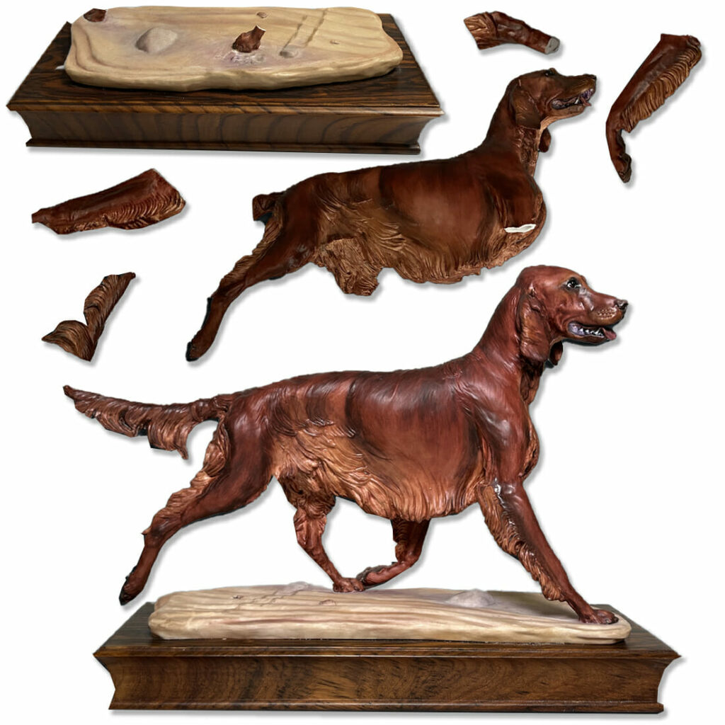 Dog figurine restoration