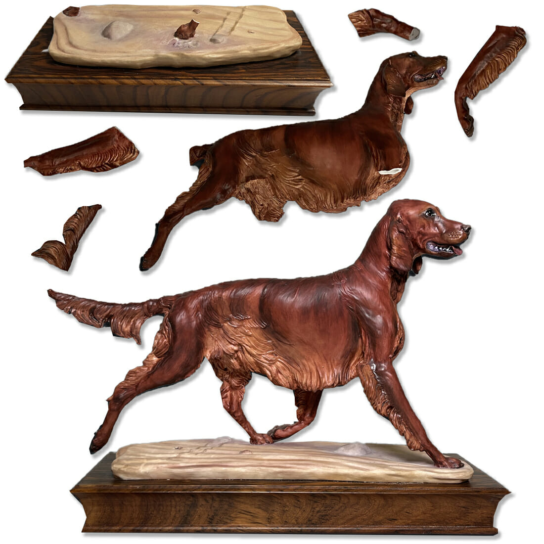 Dog figurine restoration 