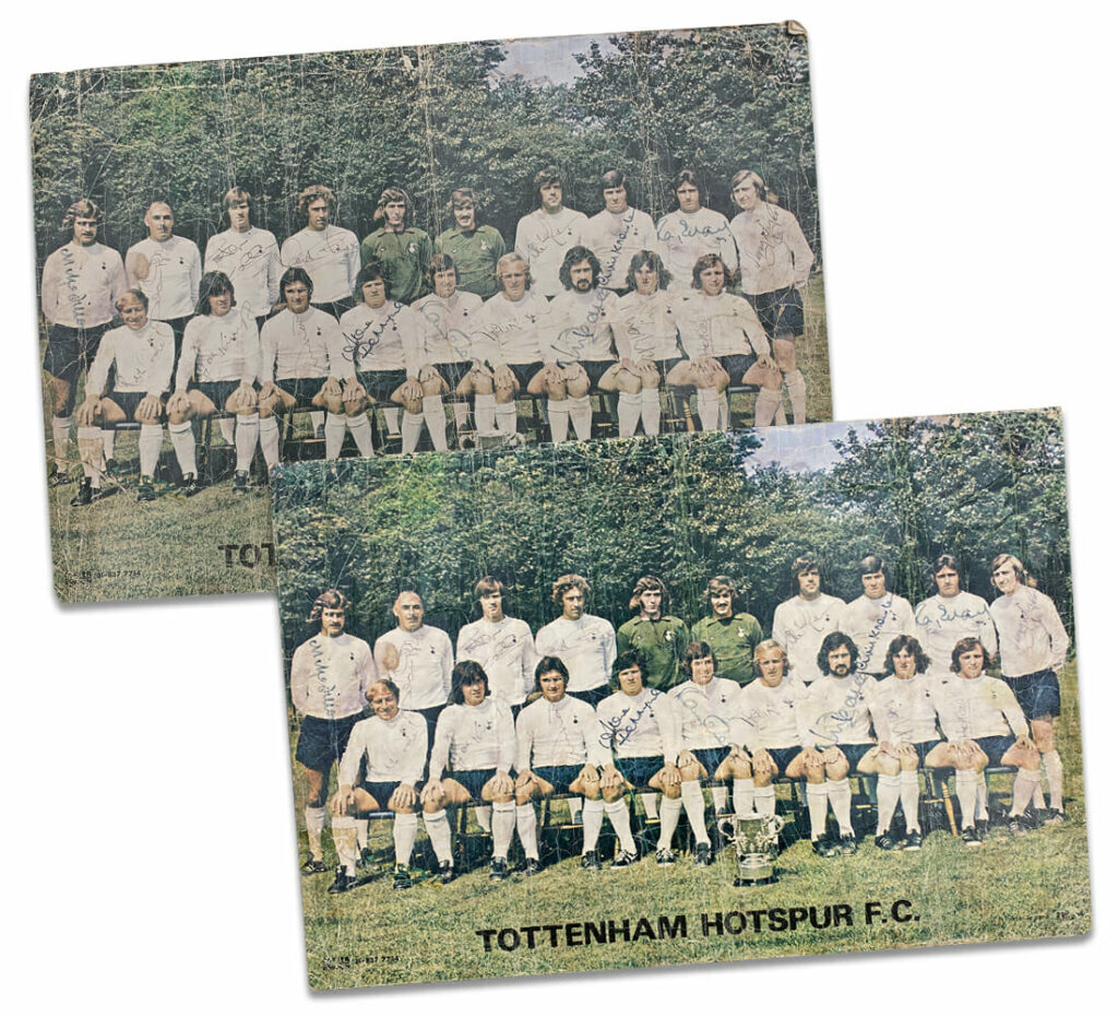 Football signed poster