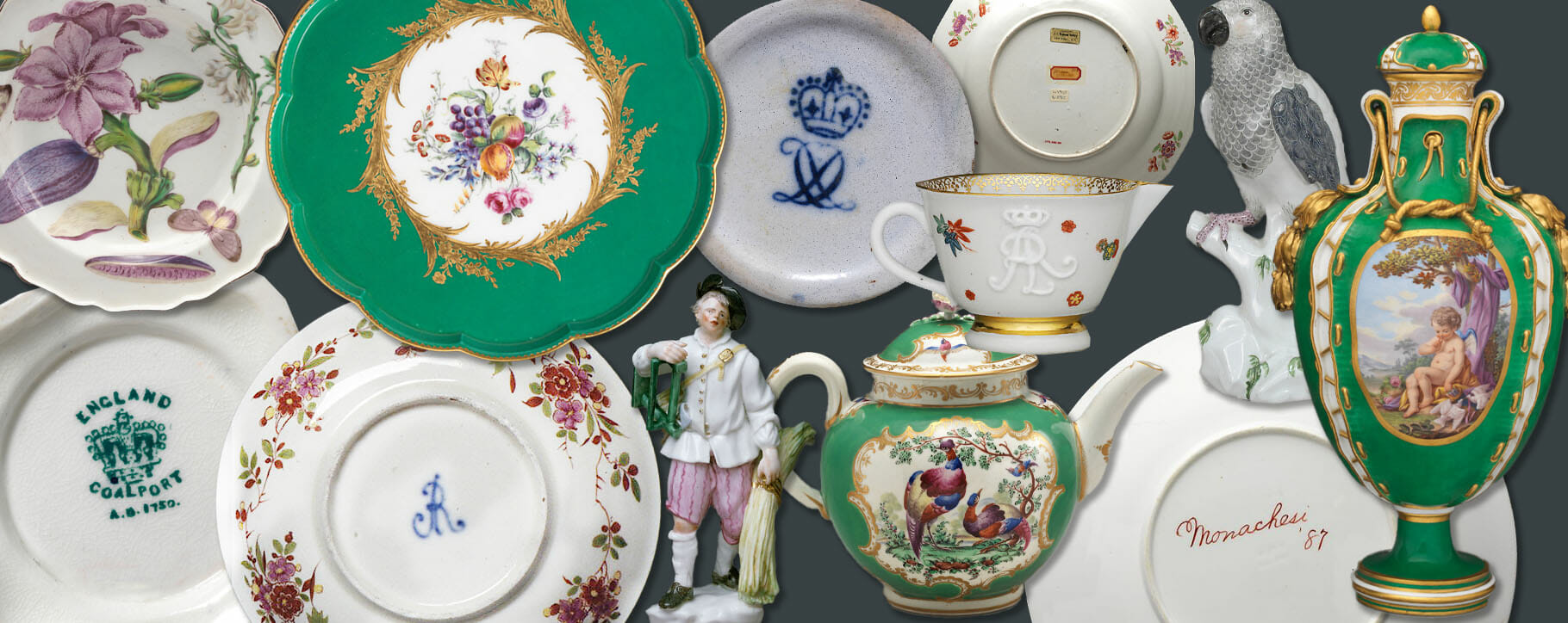 Antique porcelain valuation: analysing maker's marks and colours