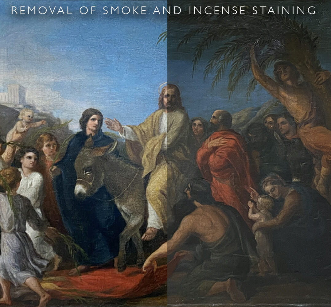 Jesus smoke detail - church restoration