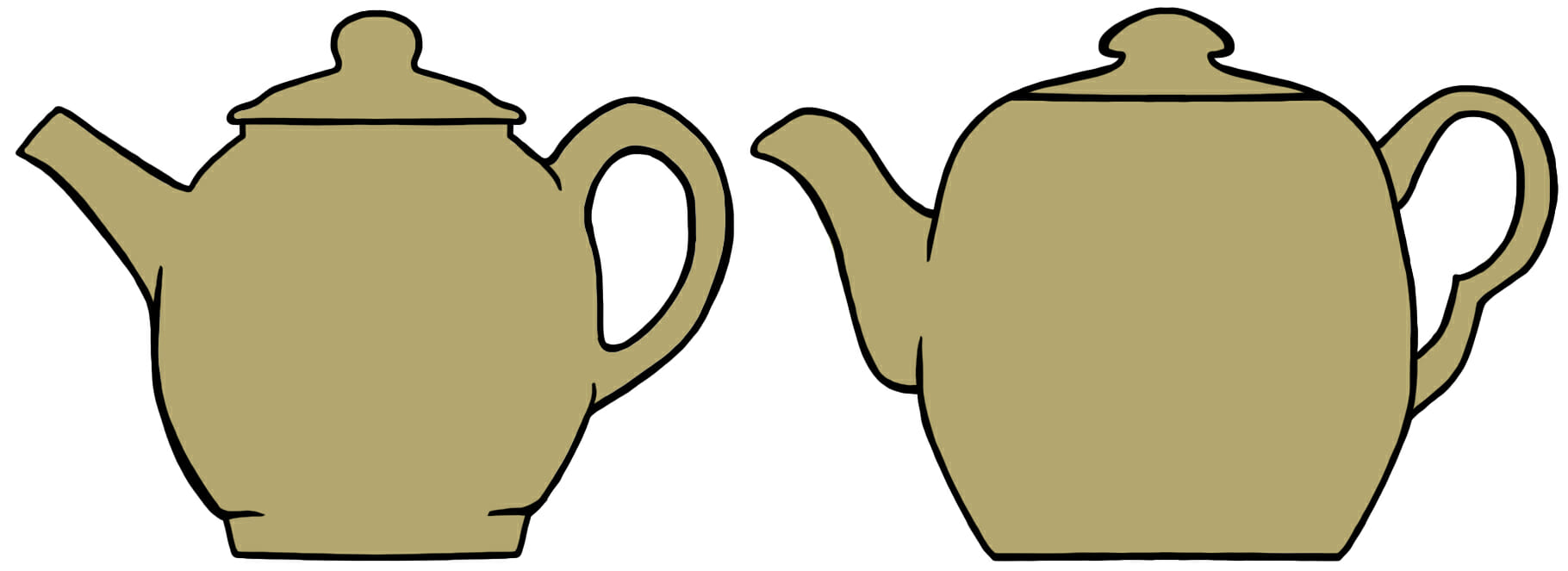 Antique teapot shapes