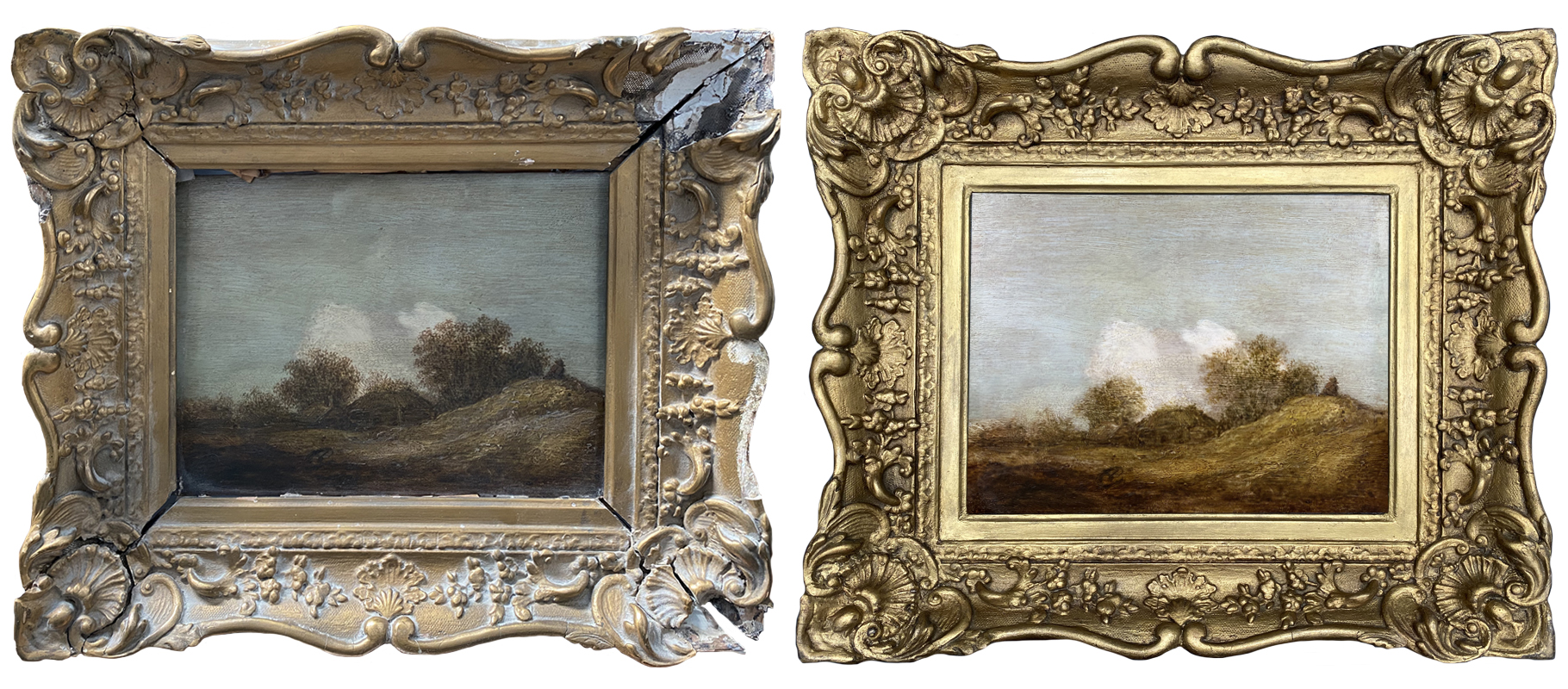 Dutch landscape painting restoration