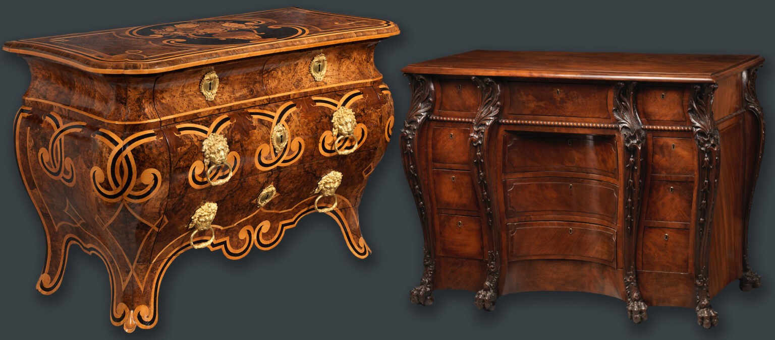 Veneer variations identifying antique furniture wood types