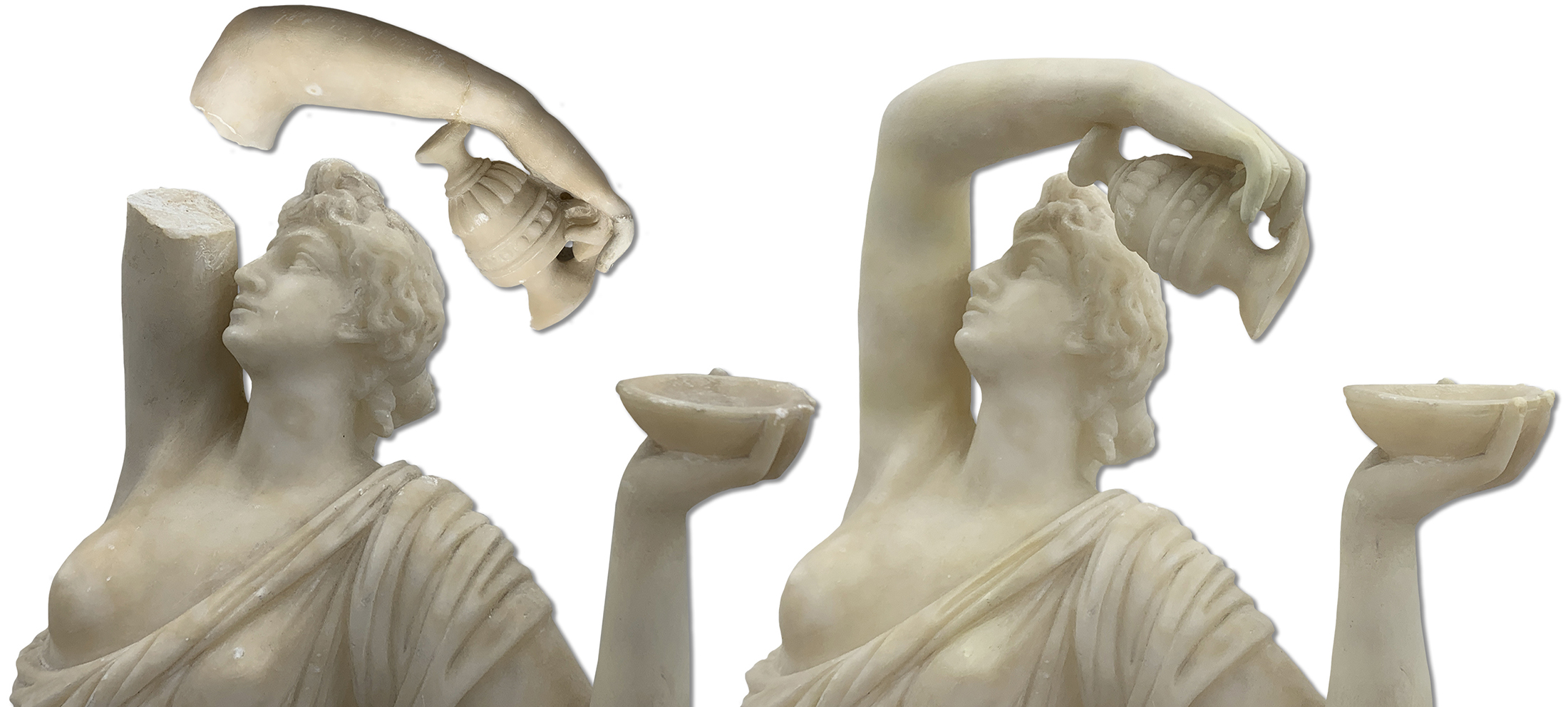 Alabaster statue restoration