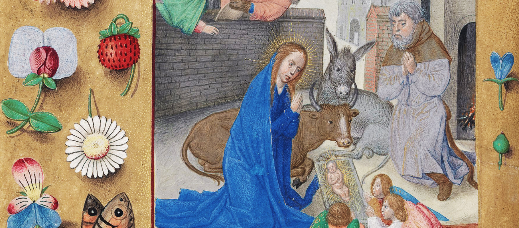 Illuminated manuscript nativity
