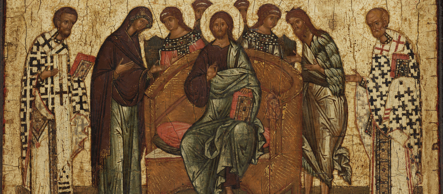 Christ Enthroned detail panel