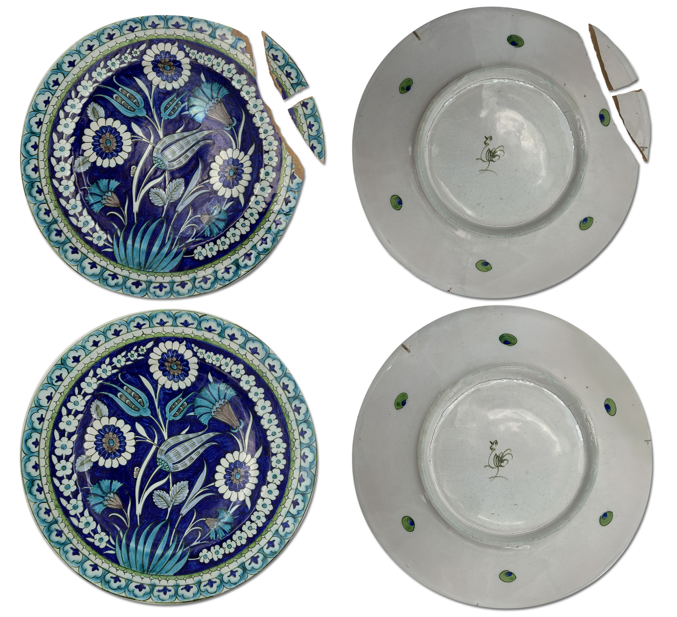 Iznik plate restoration