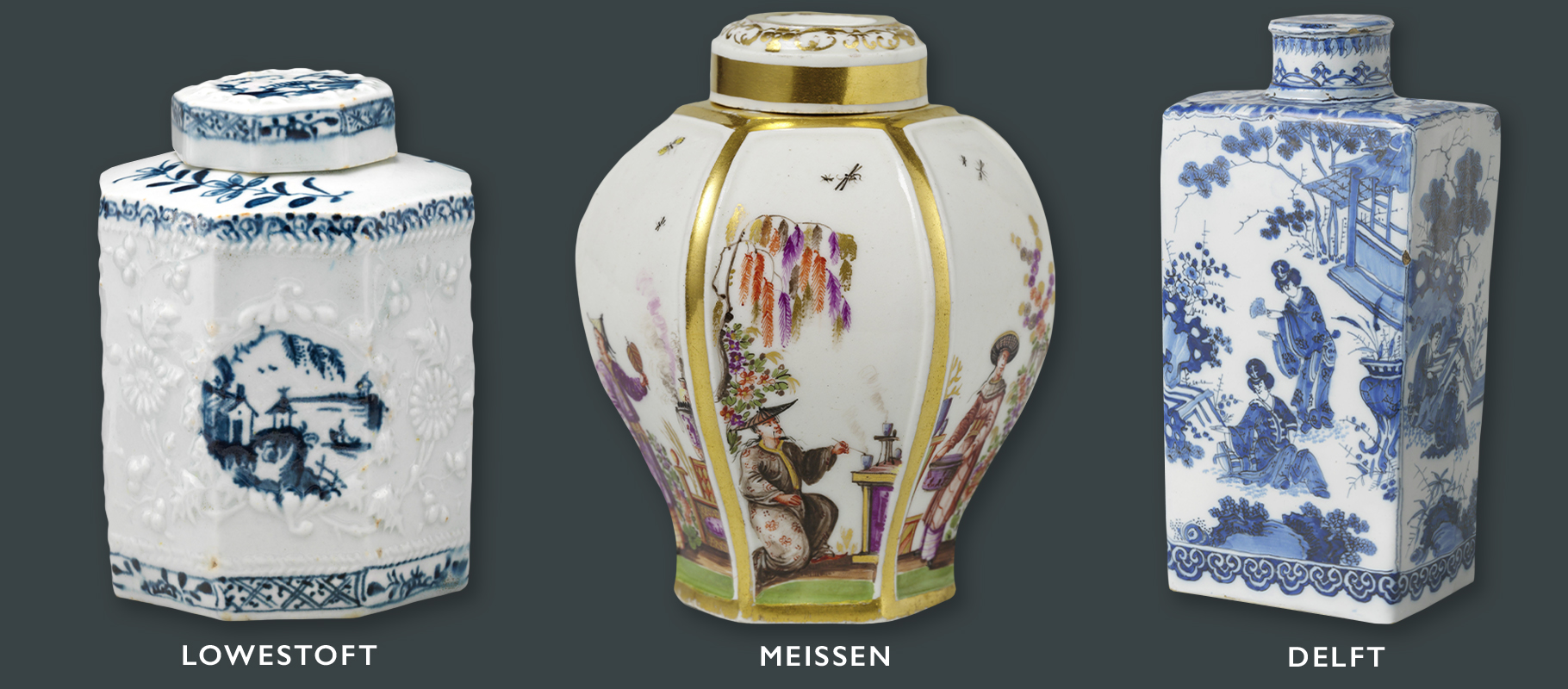 Antique tea caddies