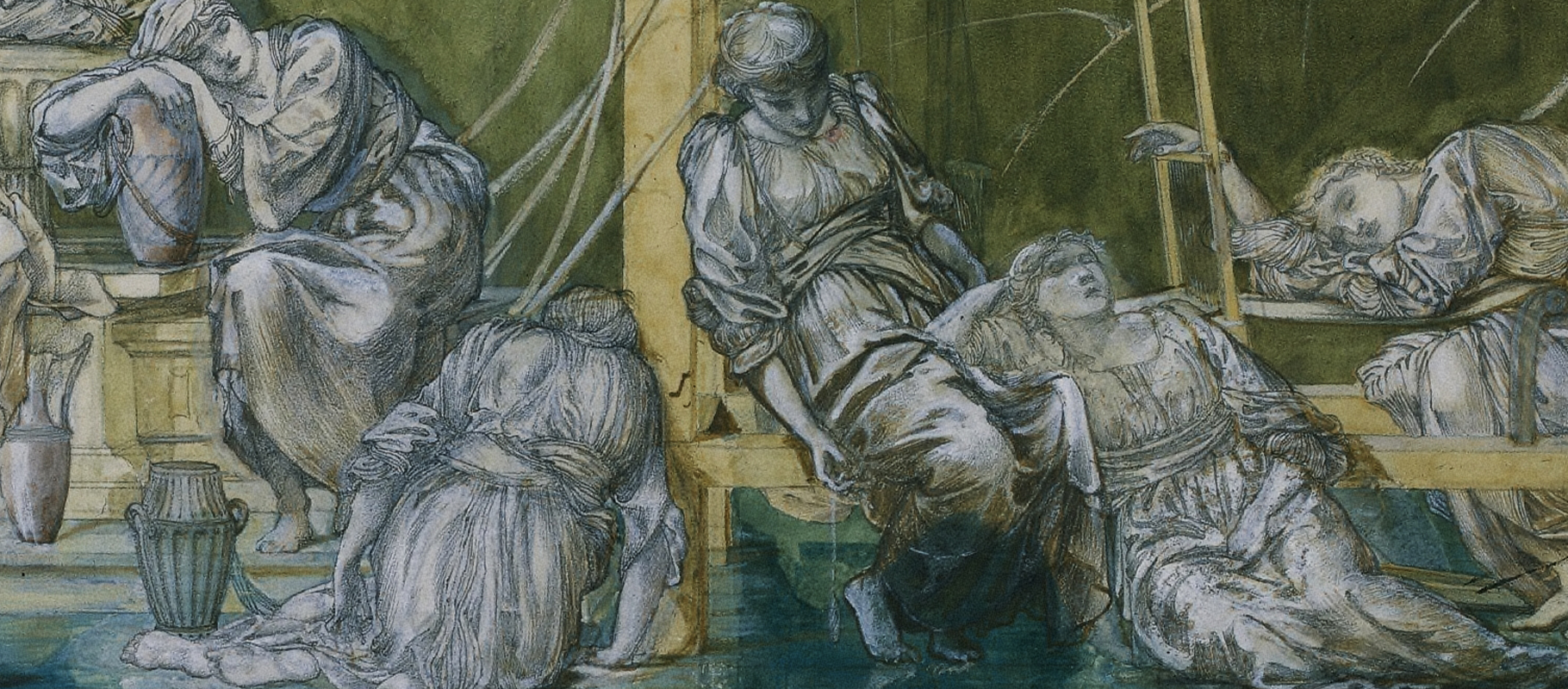 Gouache detail Burne-Jones
