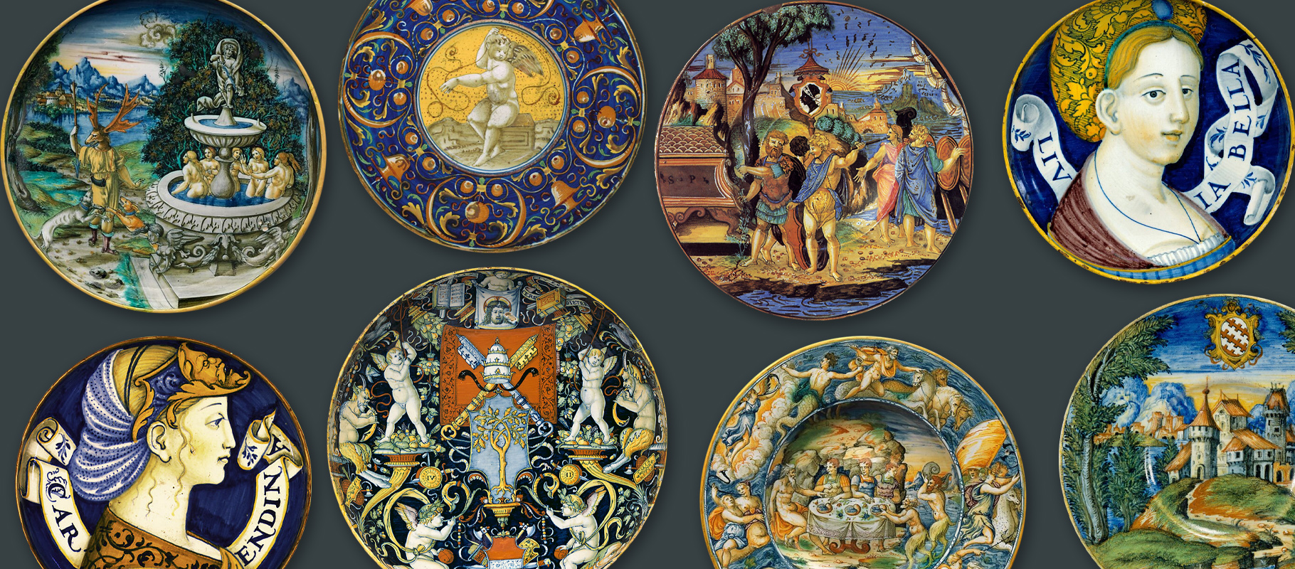 Maiolica charger plates