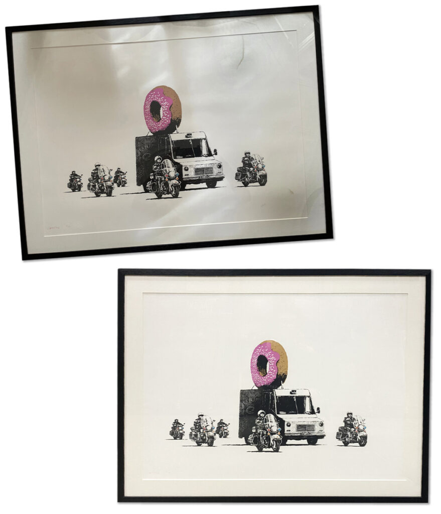 Banksy print framing