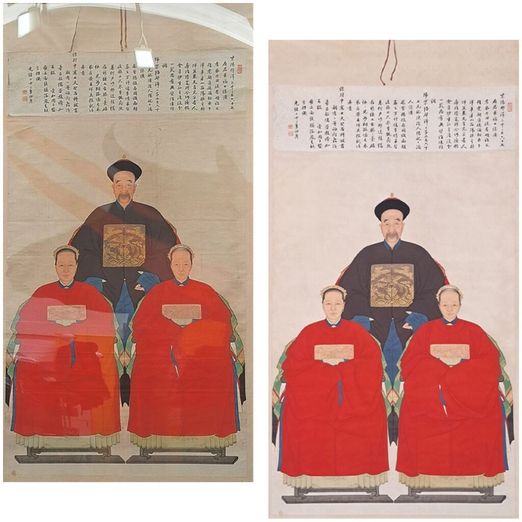 Chinese ancestral portrait conservation