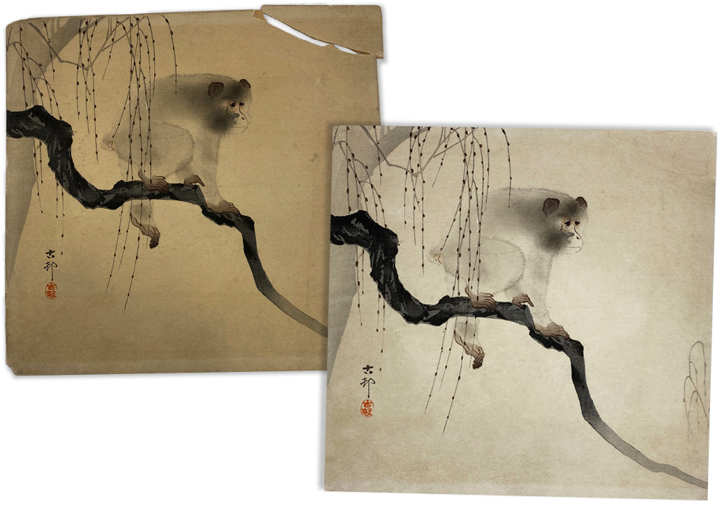 Japanese monkey print