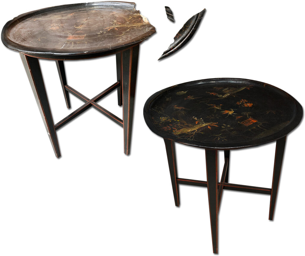 Lacquer table restoration