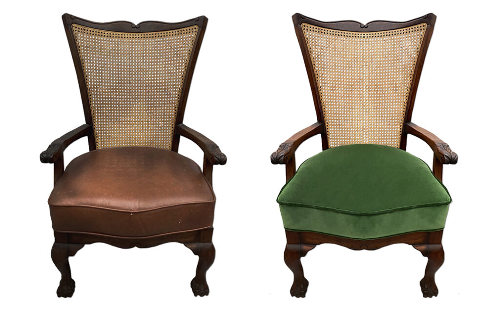 Chair with upholstery