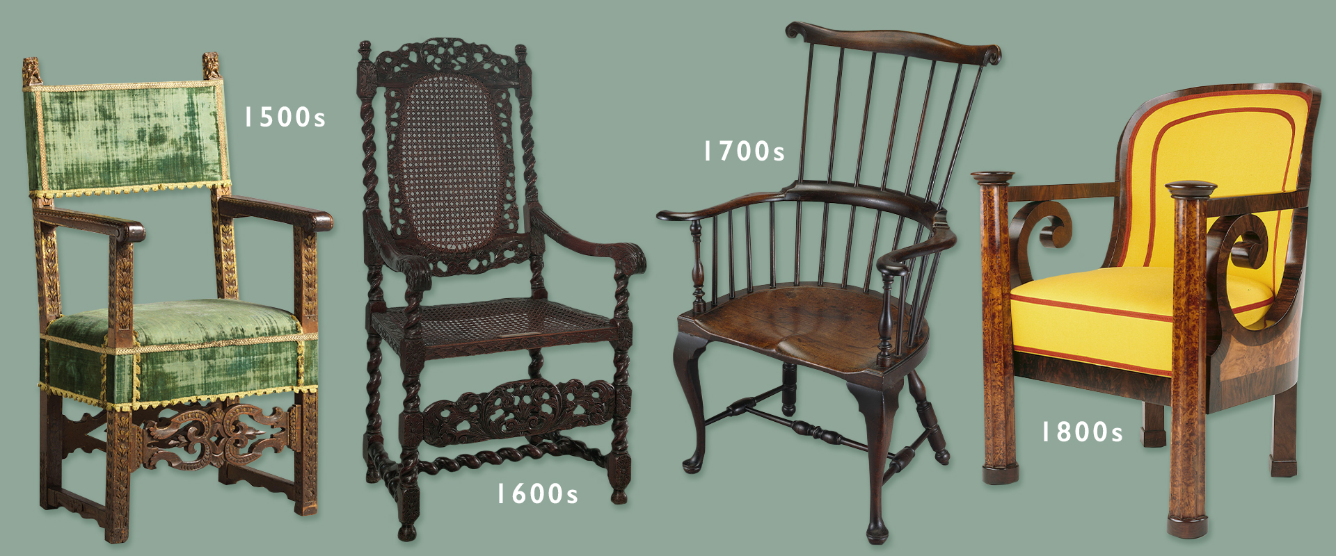 Furniture history walnut chairs
