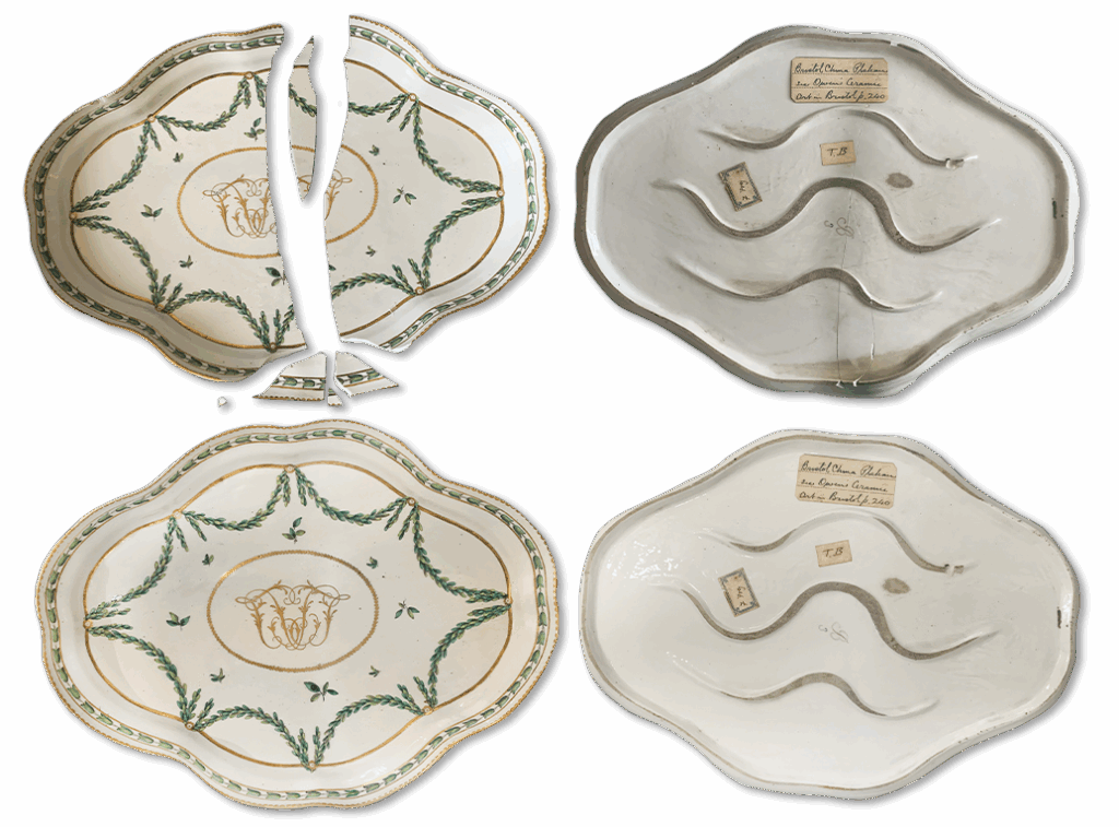 Porcelain dish repair