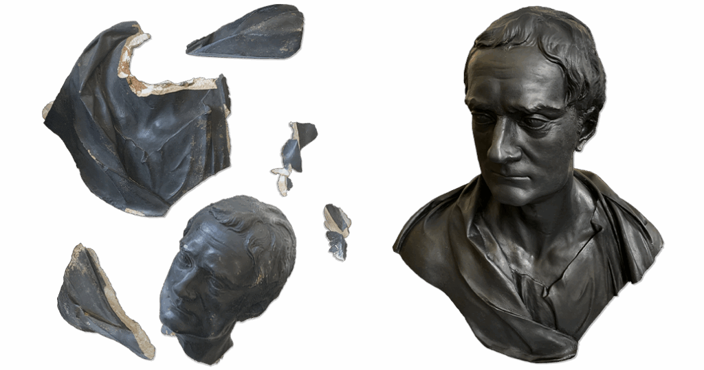 Broken bust sculpture restoration