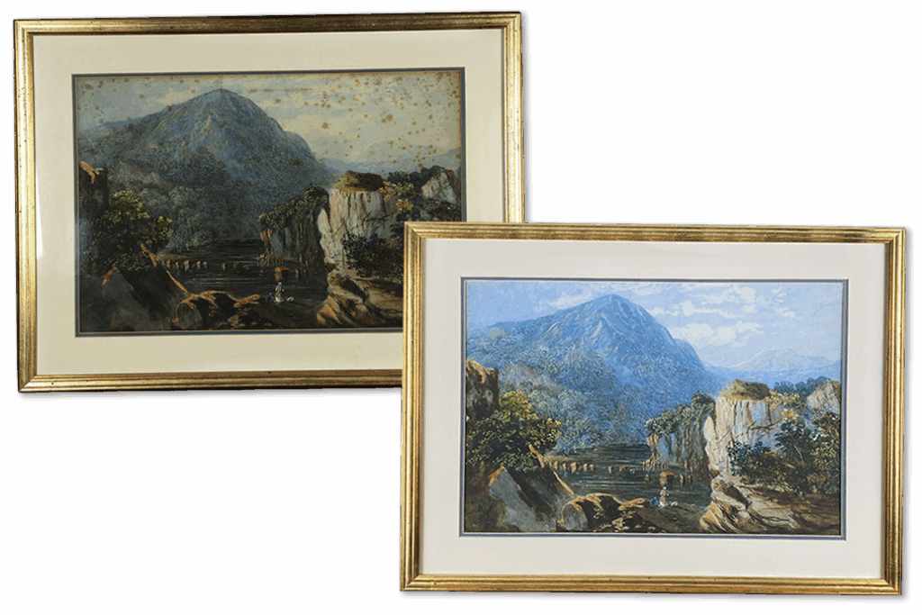 Watercolour landscape clear