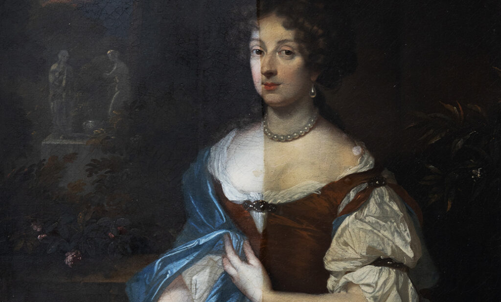 Varnish removal on portrait