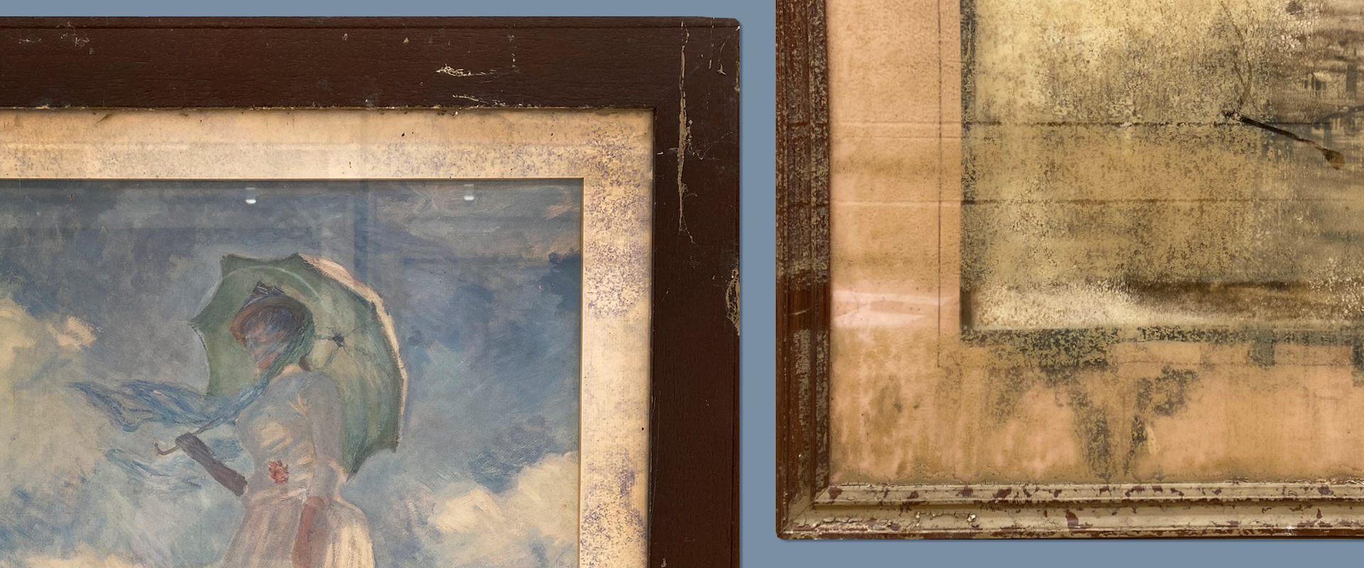 Prints with mould damage